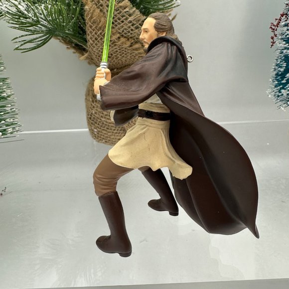 Hallmark Keepsake Ornament Star Wars Qui Gon Jinn Figurine Christmas Holiday - Picture 5 of 8